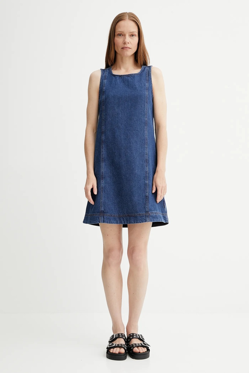 Джинсовое платье Marc OPolo цвет синий mini расклешённое 5000006366