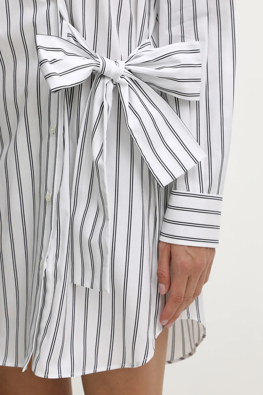 Бавовняна сукня MSGM колір білий mini oversize 3941MDA14X.257630