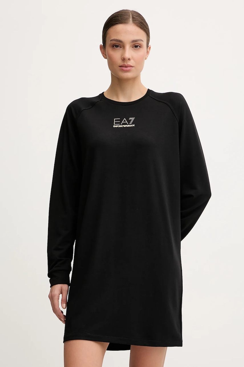 Сукня EA7 Emporio Armani колір чорний mini пряма AF12482.7W000528