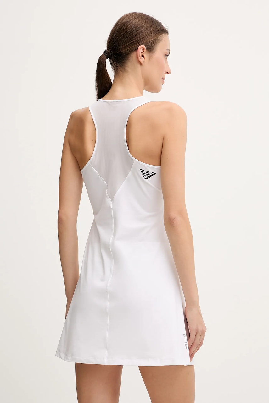 Спортивна сукня EA7 Emporio Armani колір білий mini розкльошена AF14524.7W000317