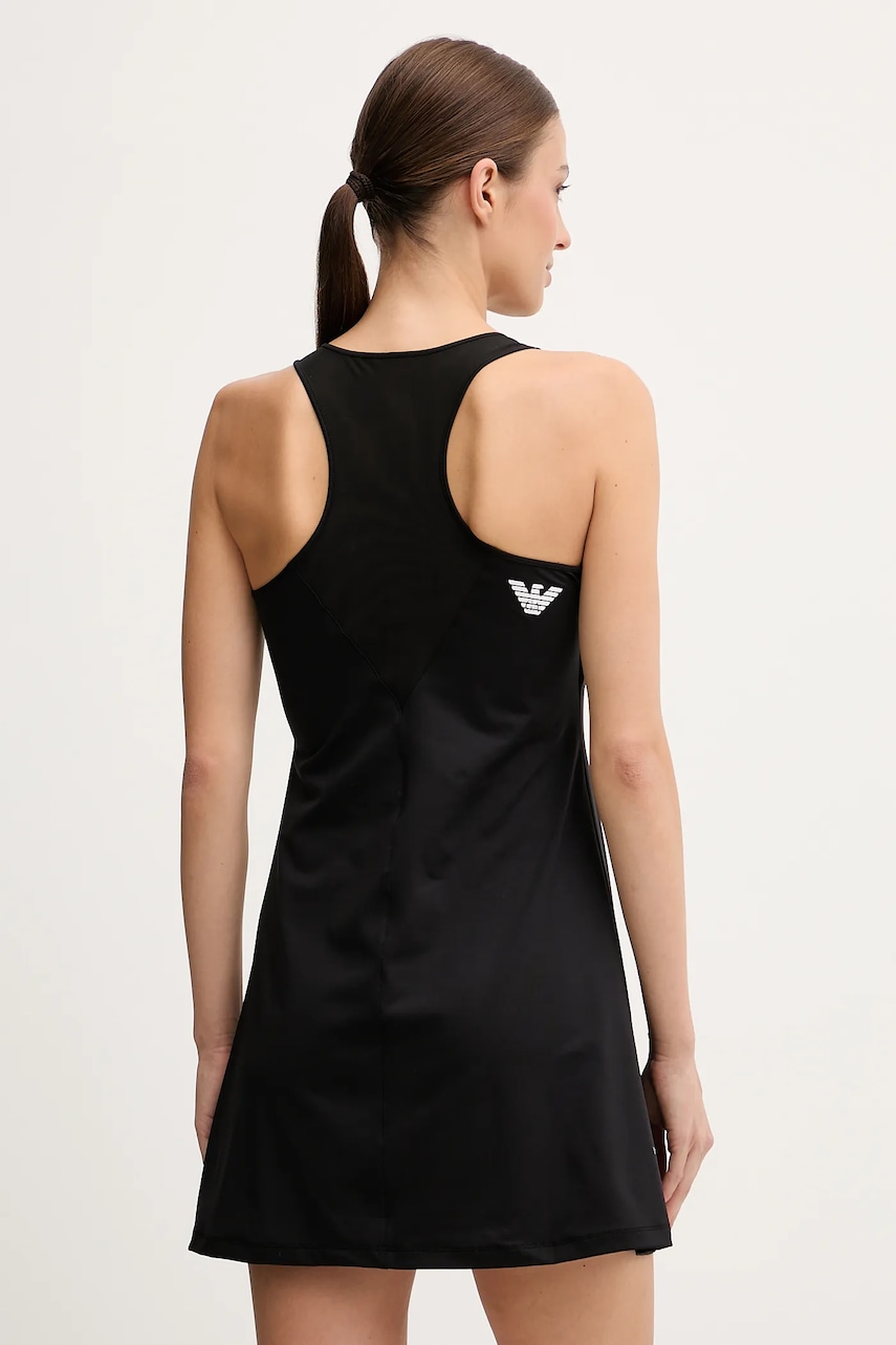 Спортивна сукня EA7 Emporio Armani колір чорний mini розкльошена AF14524.7W000317