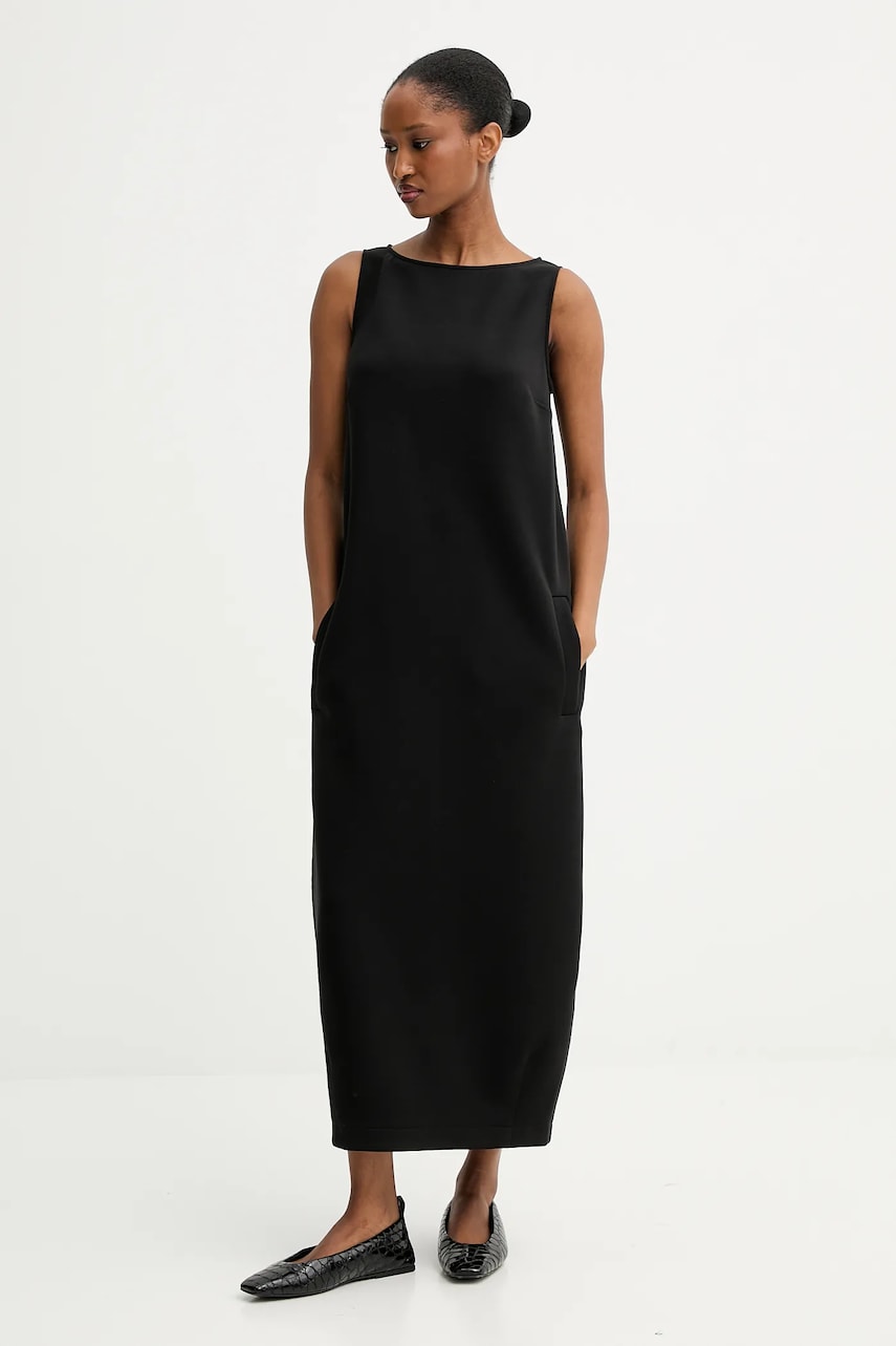 MM rochie ALBIO culoarea negru, maxi, drept, 2526626067600