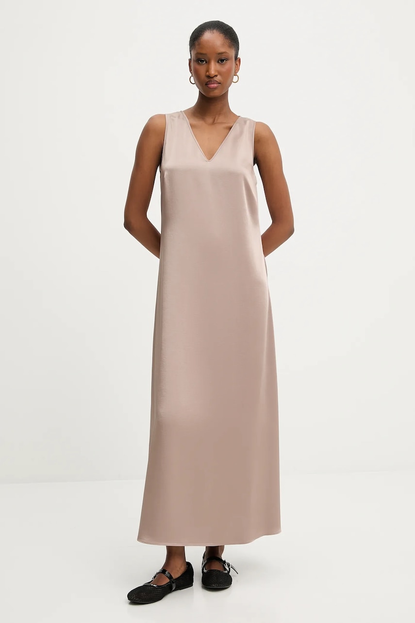 Weekend Max Mara rochie OTTELIA culoarea maro, maxi, drept, 2525226061600