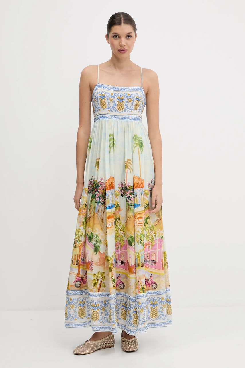 Farm Rio rochie maxi, evazați, 336581