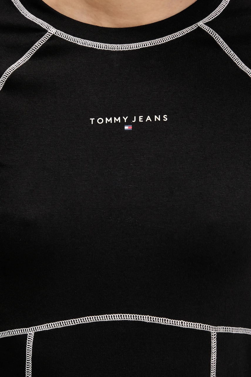 Сукня Tommy Jeans колір чорний mini розкльошена DW0DW21465