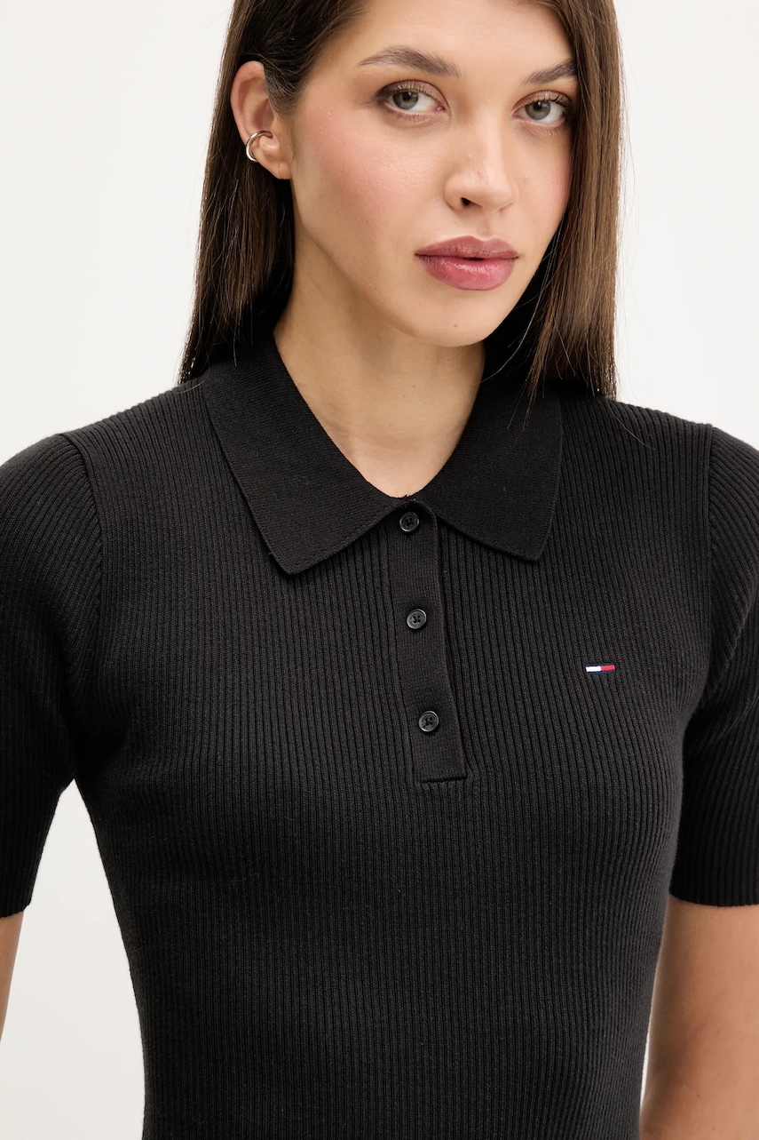 Сукня Tommy Jeans колір чорний mini розкльошена DW0DW21471