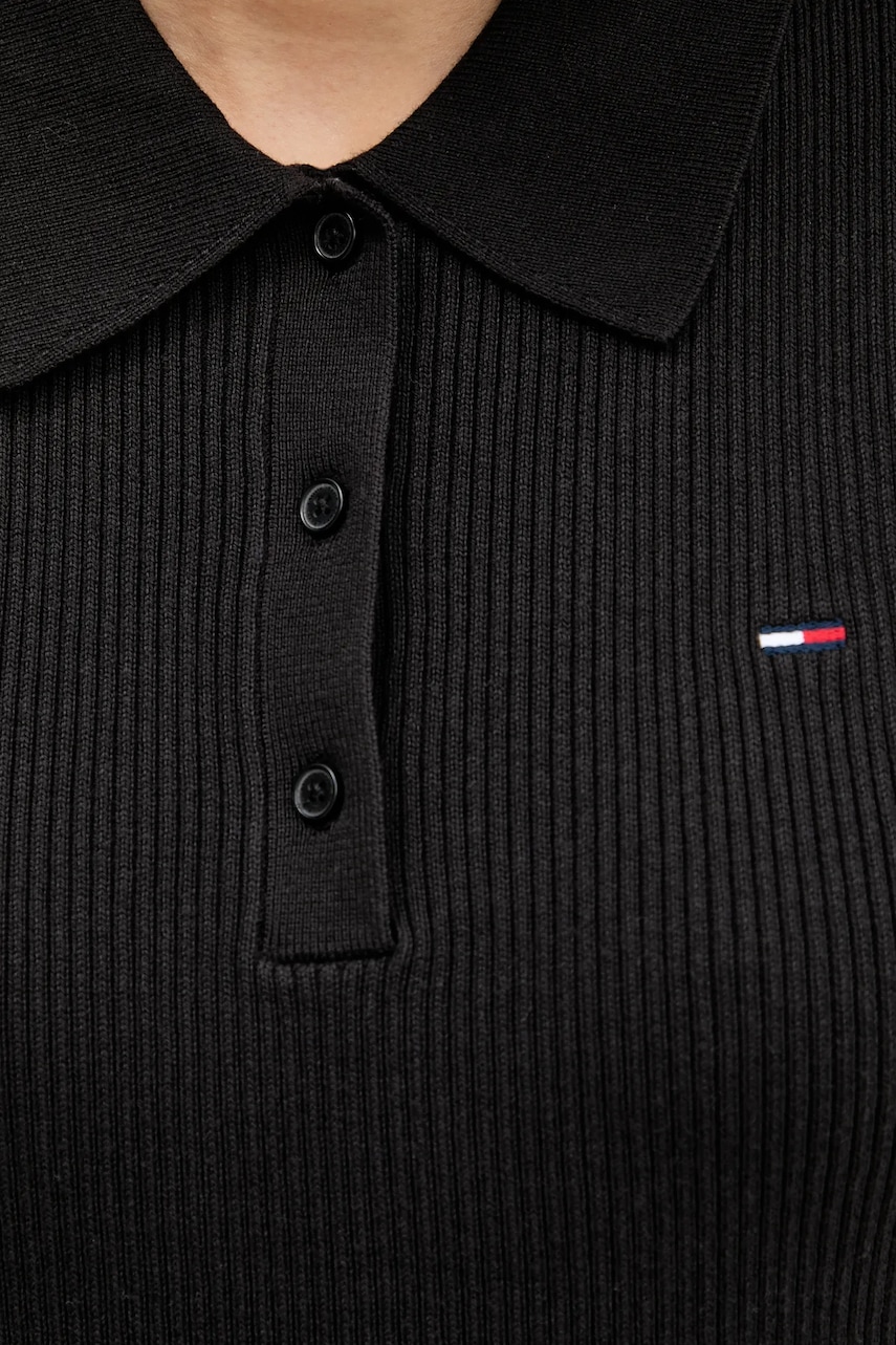 Сукня Tommy Jeans колір чорний mini розкльошена DW0DW21471