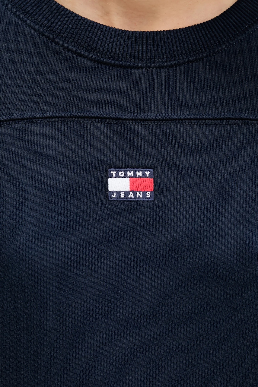 Бавовняна сукня Tommy Jeans колір синій mini oversize DW0DW21484