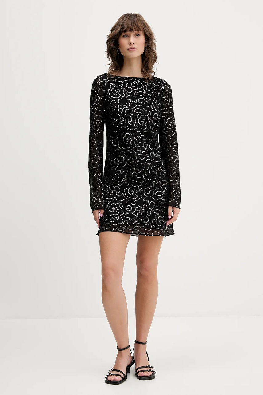 Сукня Tommy Jeans колір чорний mini розкльошена DW0DW21489