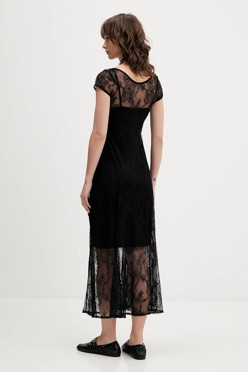 Сукня Tommy Jeans колір чорний maxi розкльошена DW0DW21507