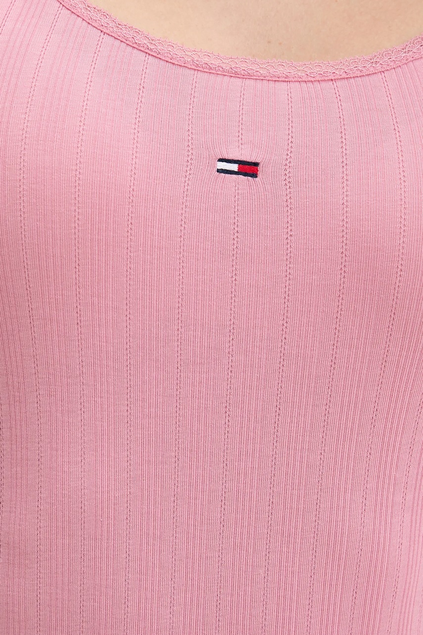 Сукня Tommy Jeans колір рожевий mini облягаюча DW0DW21508