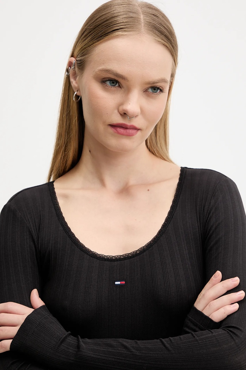 Сукня Tommy Jeans колір чорний mini облягаюча DW0DW21508