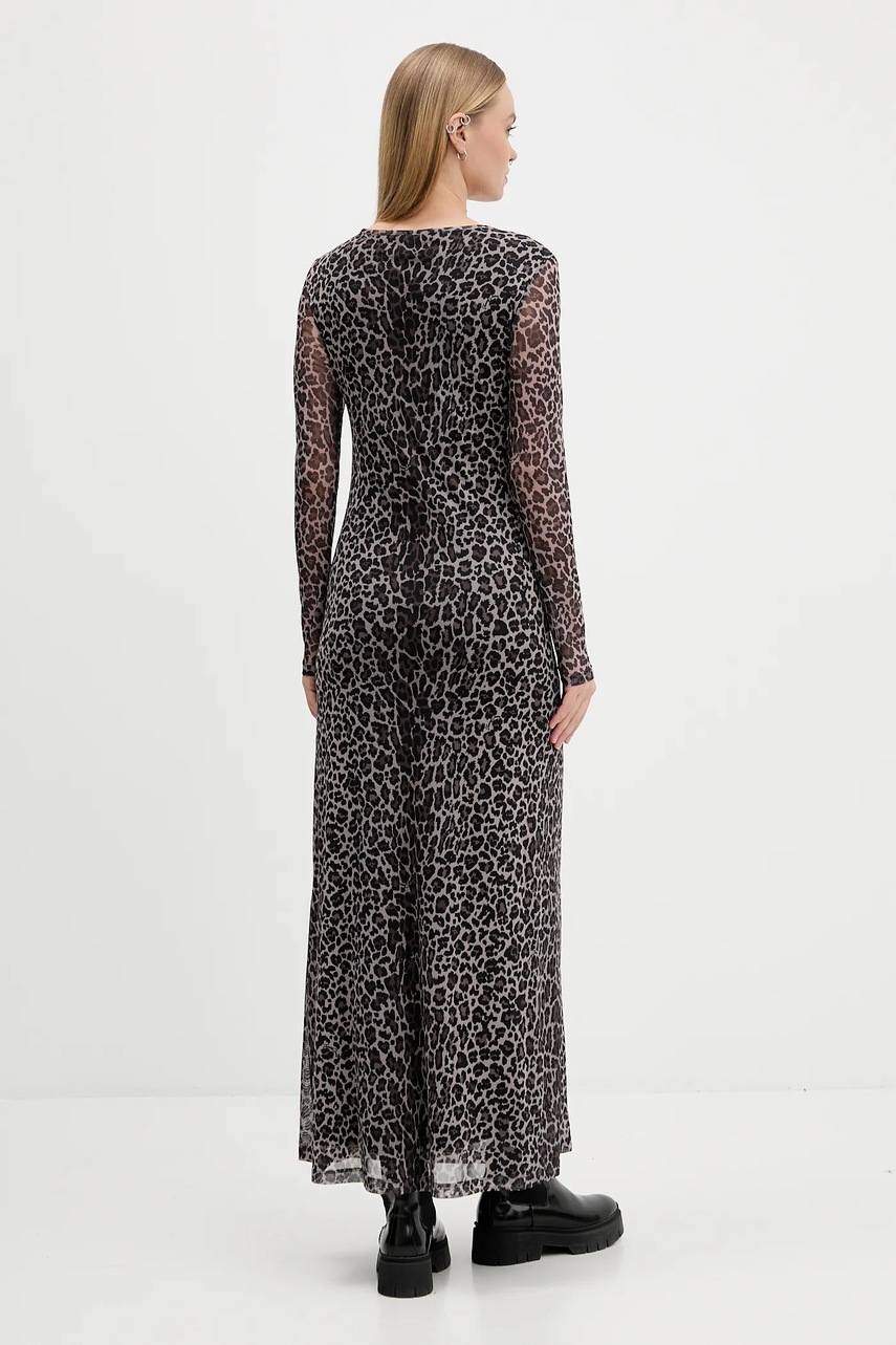 Сукня Tommy Jeans колір коричневий maxi розкльошена DW0DW21511
