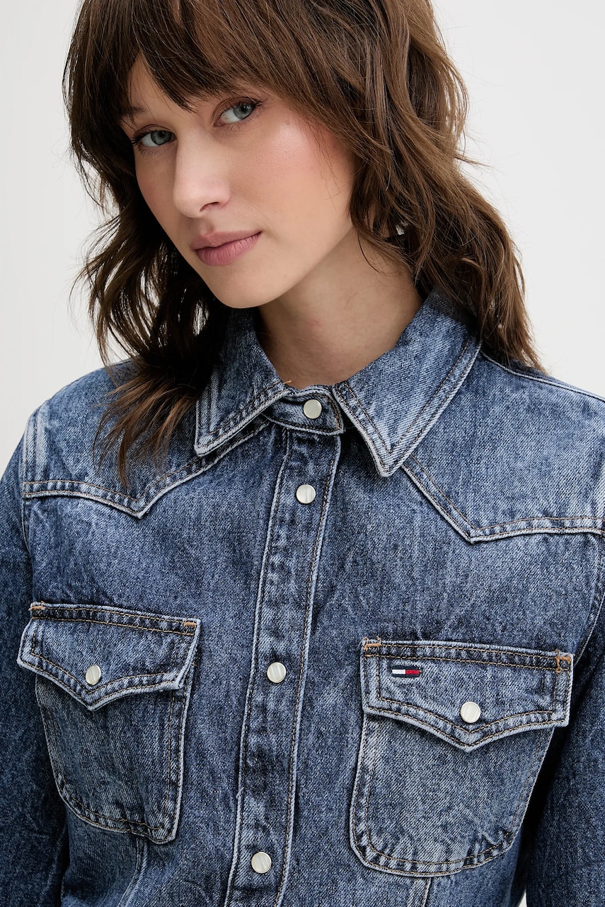 Rifľové šaty Tommy Jeans