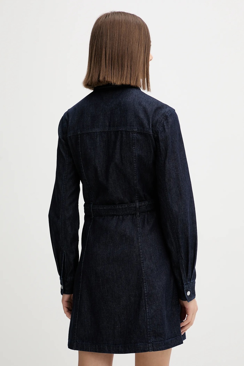 Джинсова сукня Tommy Jeans колір синій mini розкльошена DW0DW21649