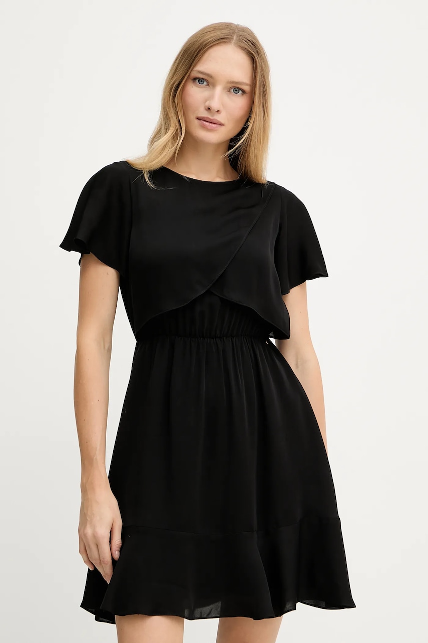 Сукня Armani Exchange колір чорний mini розкльошена XW001014 AF16121