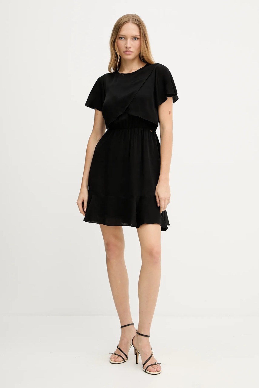 Платье Armani Exchange цвет чёрный mini расклешённое XW001014 AF16121 Платье Armani Exchange цвет чёрный mini расклешённое XW001014 AF16121