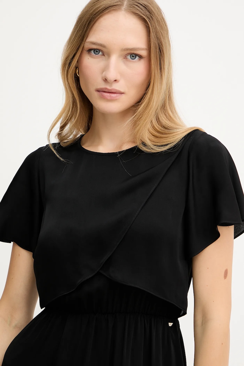 Сукня Armani Exchange колір чорний mini розкльошена XW001014 AF16121