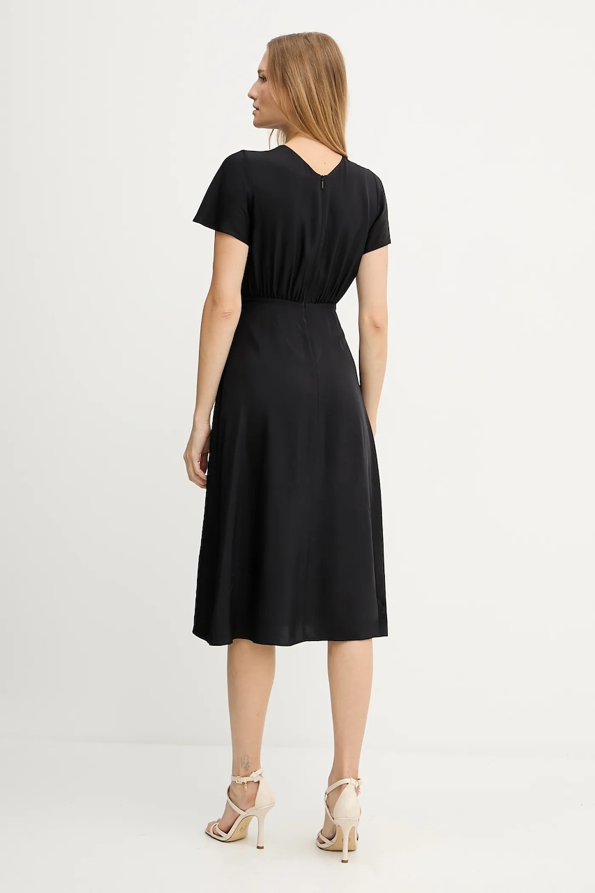 Сукня Armani Exchange колір чорний midi розкльошена XW001025 AF16122