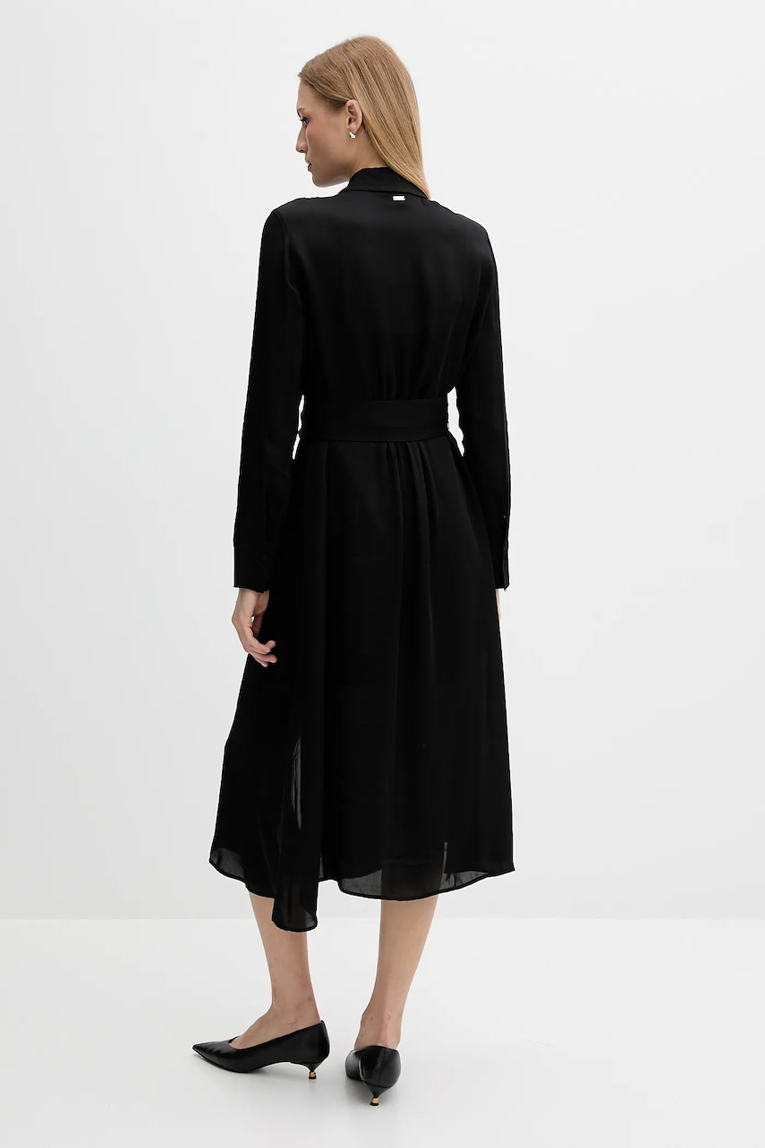 Сукня Armani Exchange колір чорний midi пряма XW001245 AF16121
