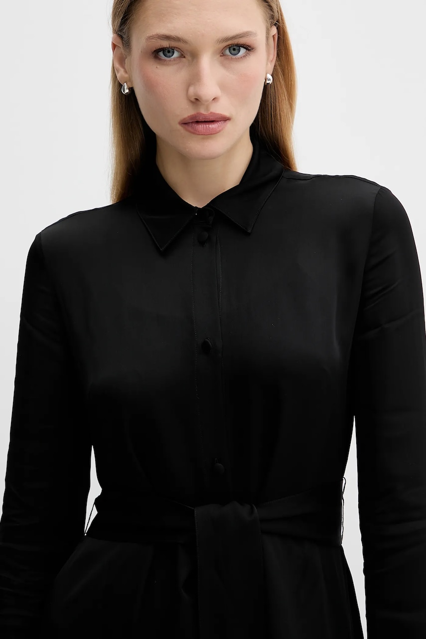 Сукня Armani Exchange колір чорний midi пряма XW001245 AF16121