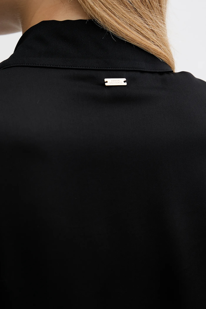 Сукня Armani Exchange колір чорний midi пряма XW001245 AF16121