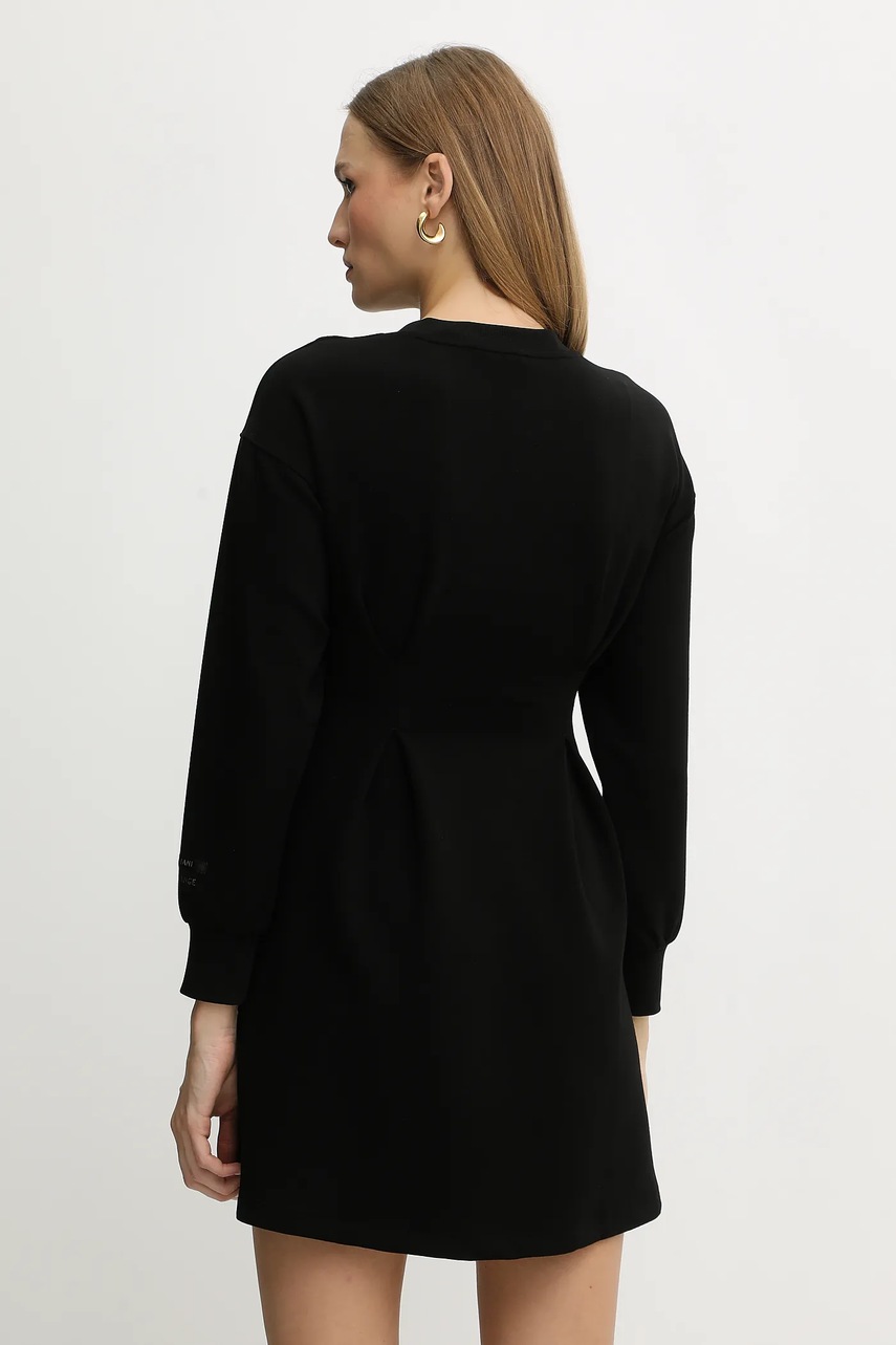 Сукня Armani Exchange колір чорний mini розкльошена XW001288 AF16111