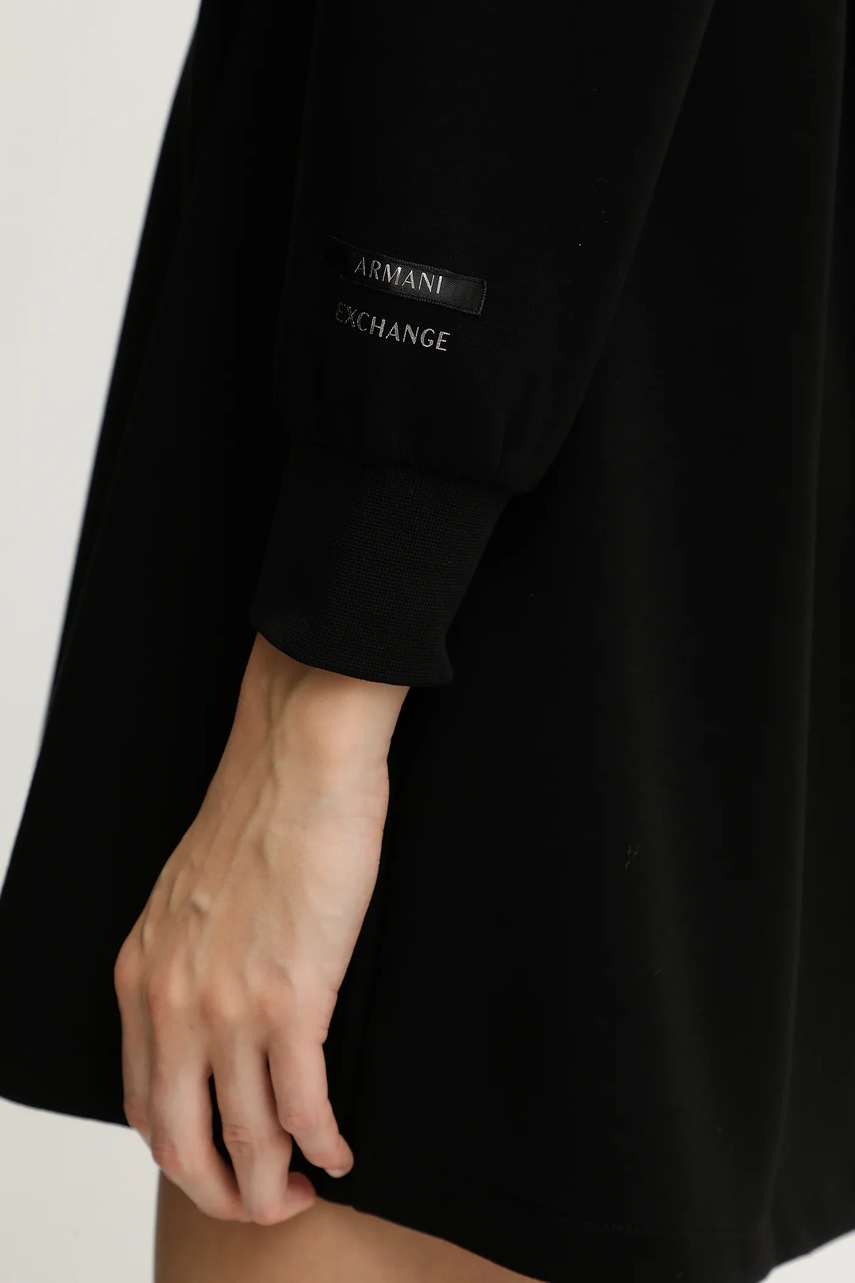 Сукня Armani Exchange колір чорний mini розкльошена XW001288 AF16111
