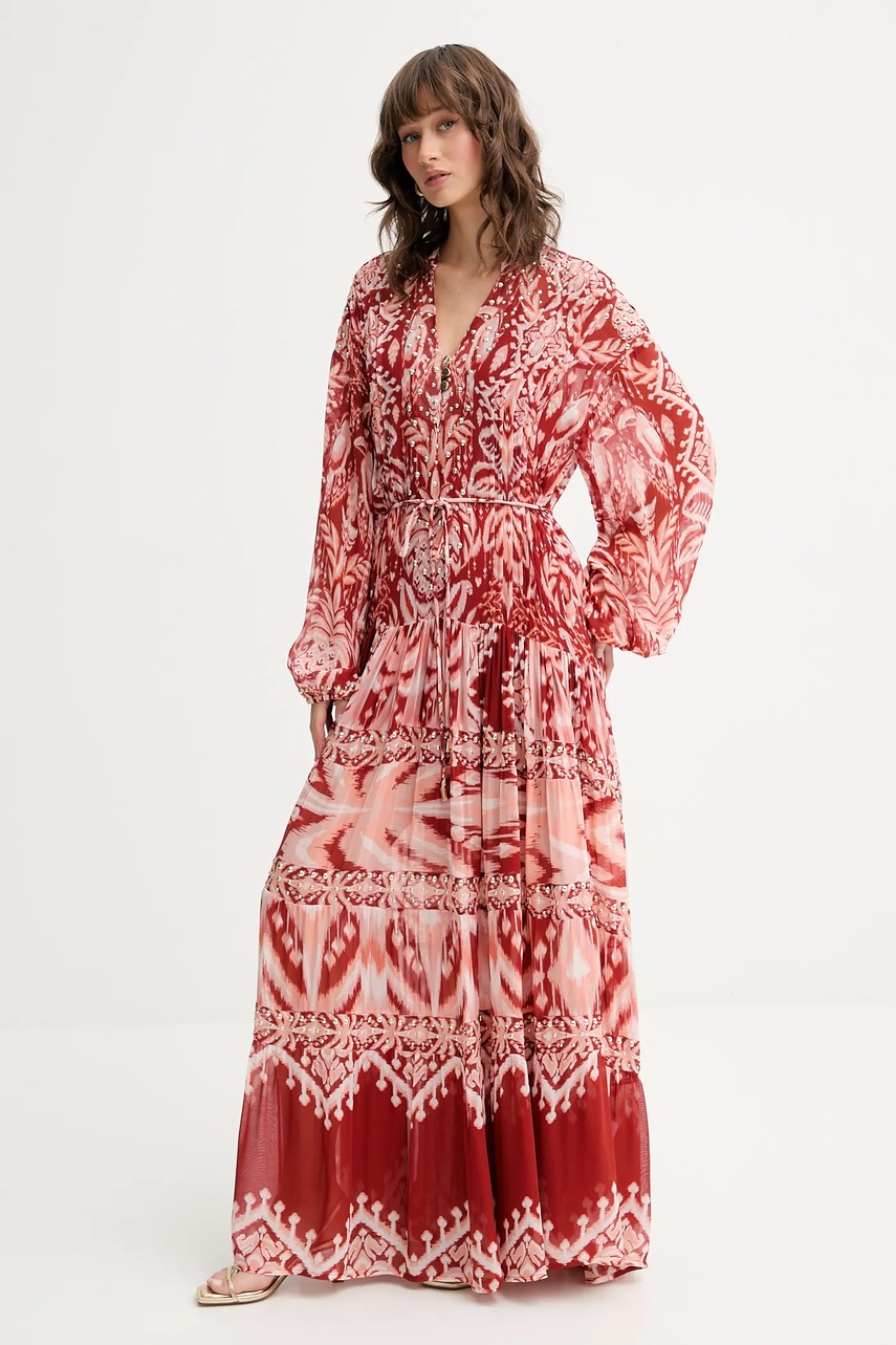 Φόρεμα Farm Rio χρώμα: κόκκινο, 335758 φωτογραφία