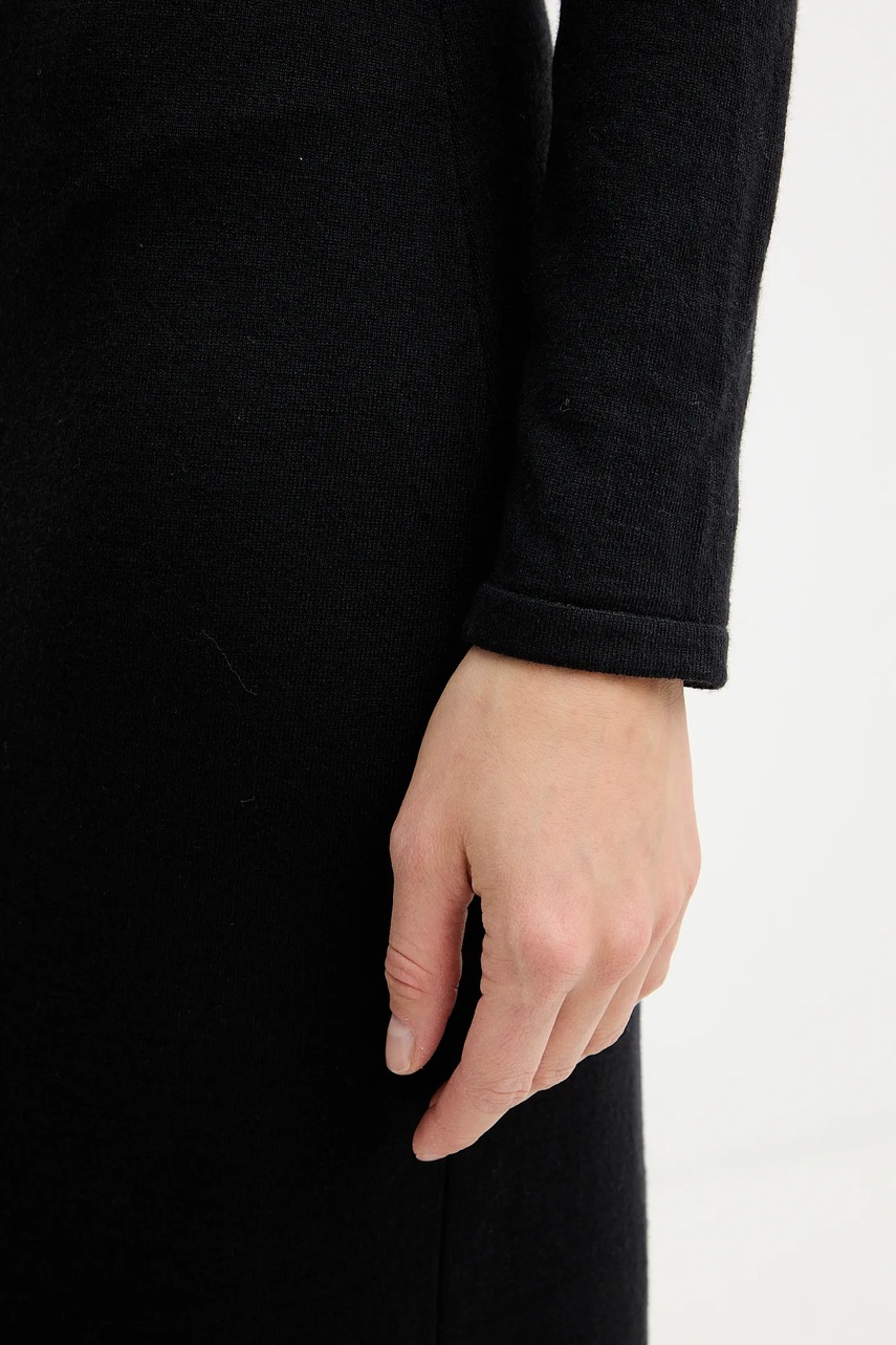 Сукня з додаванням вовни Weekend Max Mara OCROMA колір чорний midi облягаюче 2525326022600