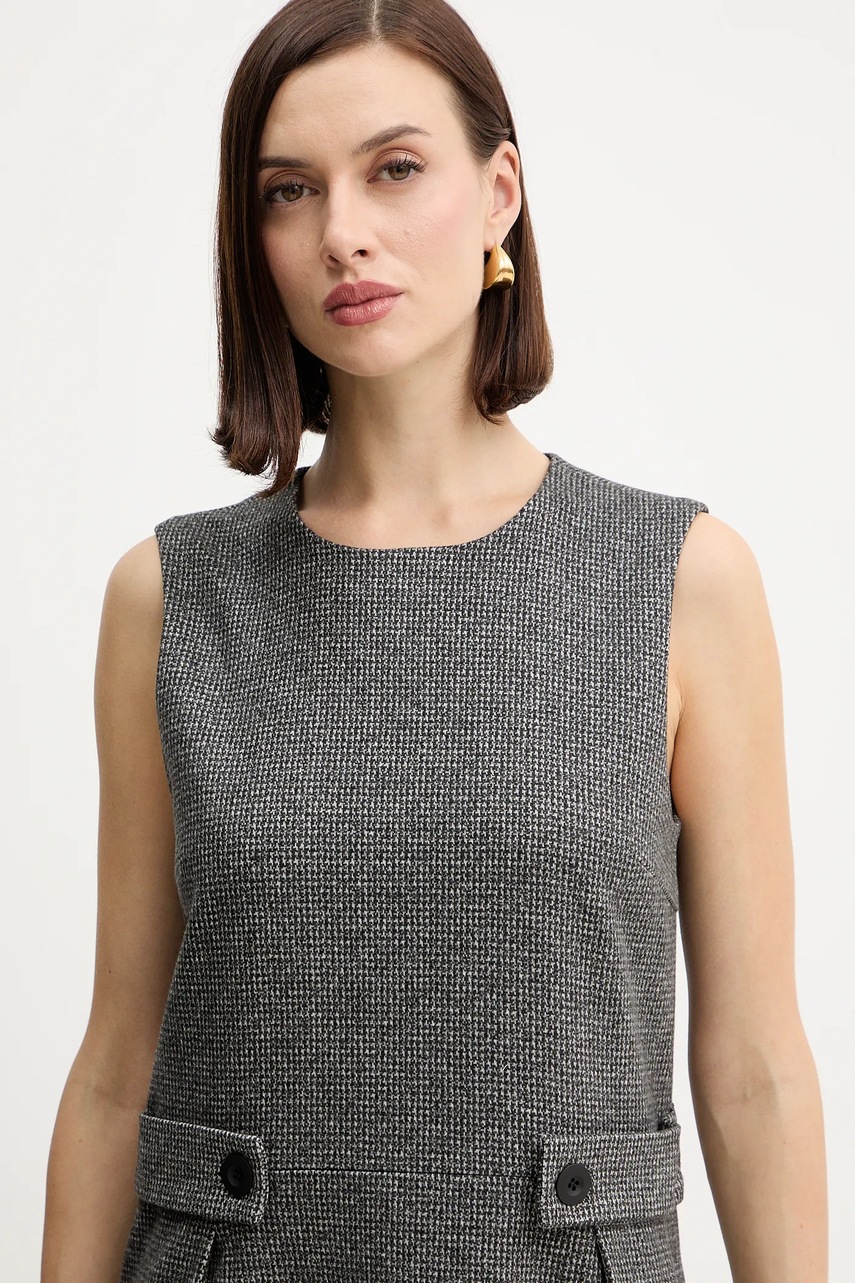 Сукня Weekend Max Mara RIAD колір сірий mini розкльошена 2525626052600