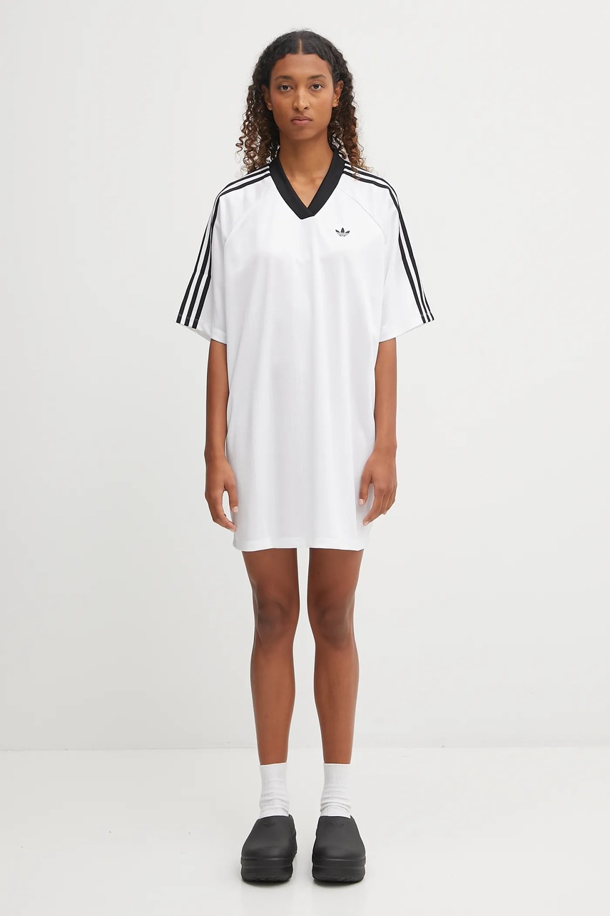 Сукня adidas Originals Jacquard Dress колір білий mini oversize KB8153