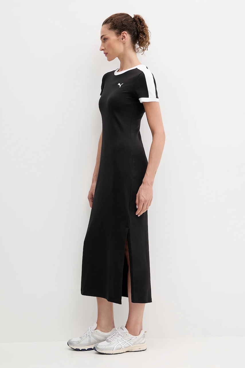 Сукня Puma колір чорний midi пряма 632140