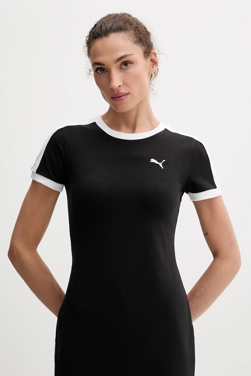 Сукня Puma колір чорний midi пряма 632140