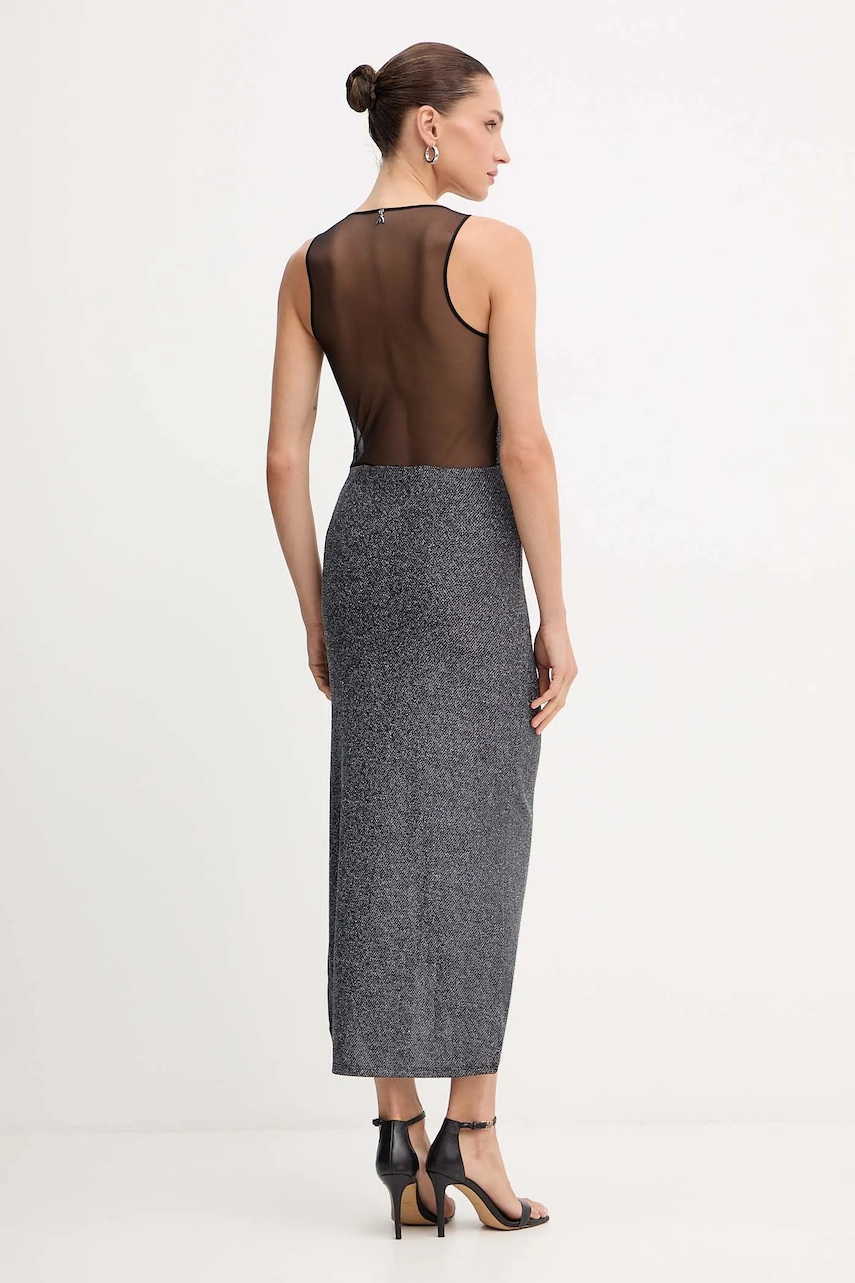 Платье Patrizia Pepe цвет серебрянный midi прямое 2A2990 J340 Платье Patrizia Pepe цвет серебрянный midi прямое 2A2990 J340