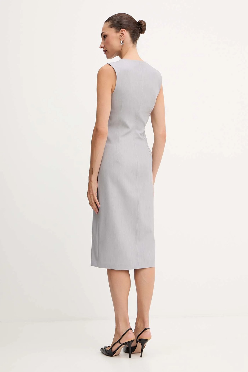 Сукня Patrizia Pepe колір сірий midi облягаюча 2A3001 A498