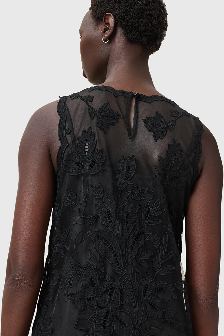 Сукня AllSaints RYE колір чорний maxi облягаюча W130DC