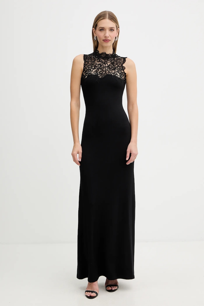 Ermanno Firenze rochie culoarea negru, maxi, evazați, D474Q700VQL