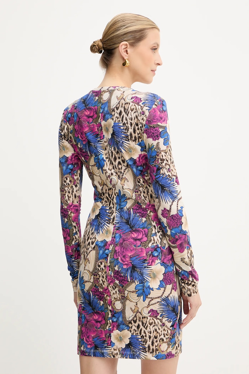 Сукня Just Cavalli колір бежевий mini облягаюча 79PAOE07 CJ112