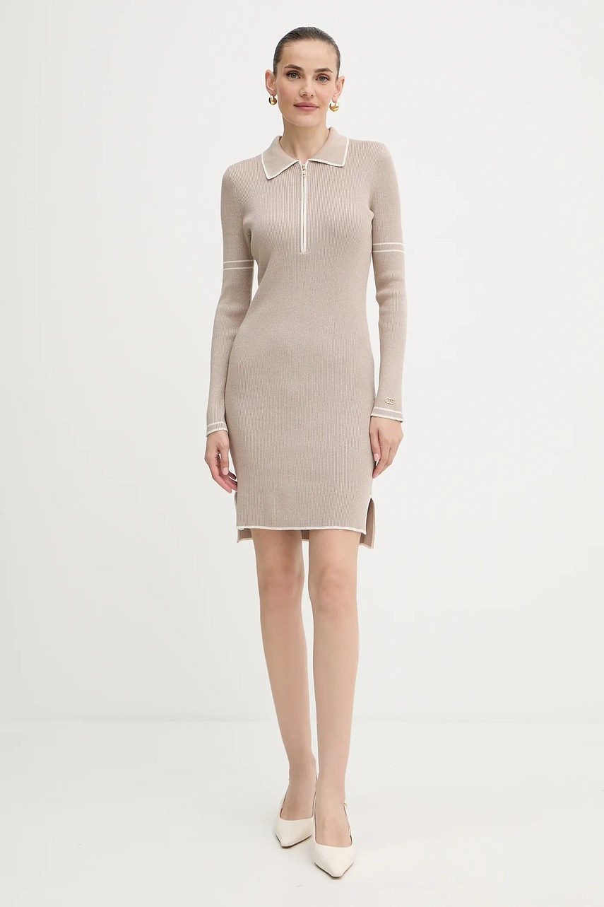 Сукня Liu Jo колір бежевий mini облягаюча TF5028.MS49I
