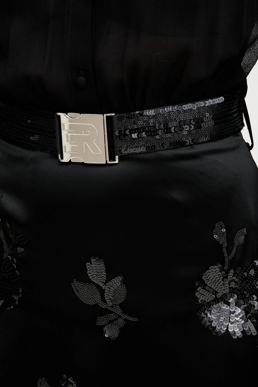 Сукня Ermanno Firenze колір чорний midi розкльошена 57TQ009EL0CC