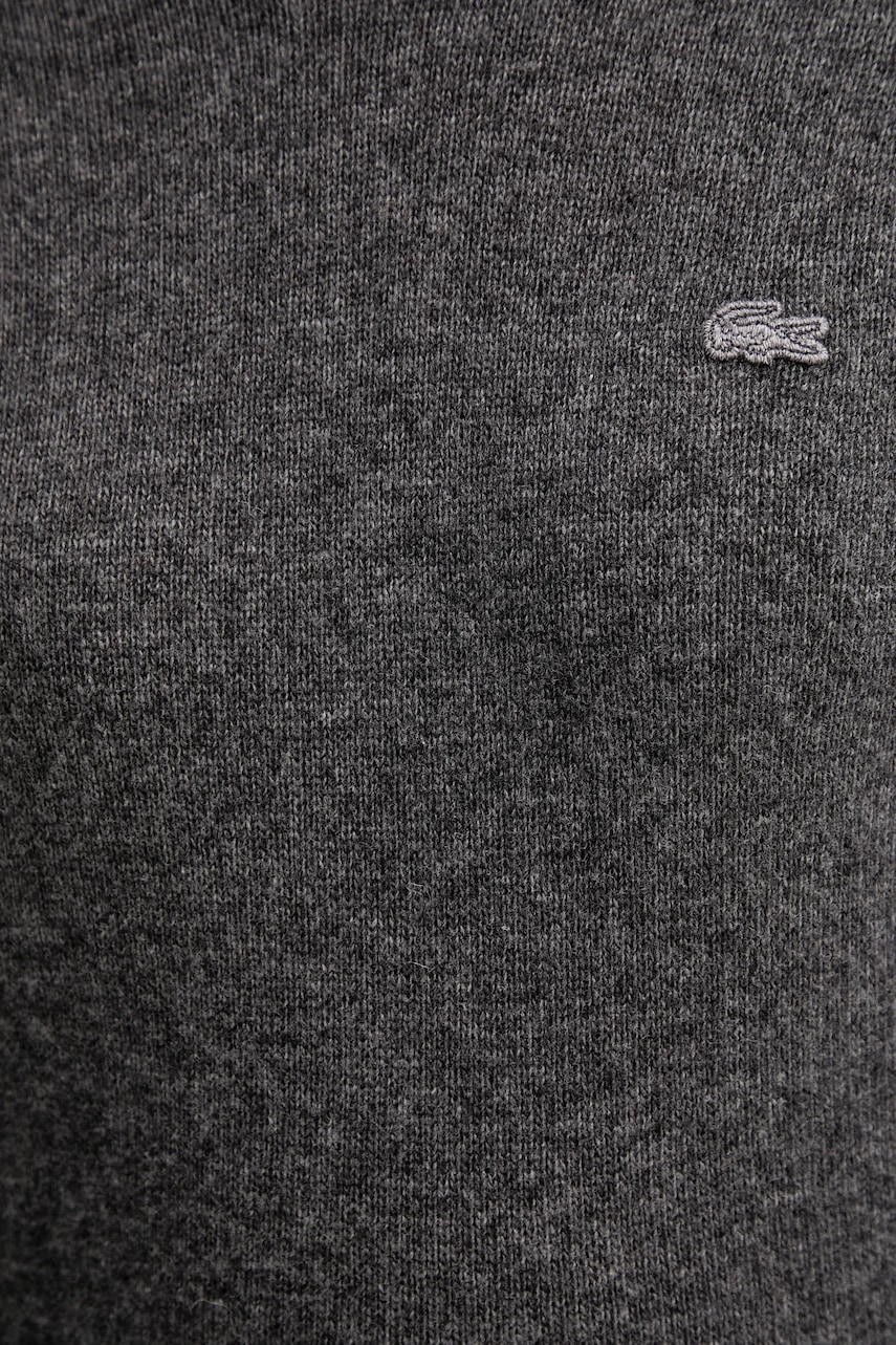 Вовняна сукня Lacoste колір сірий mini розкльошена EF4161