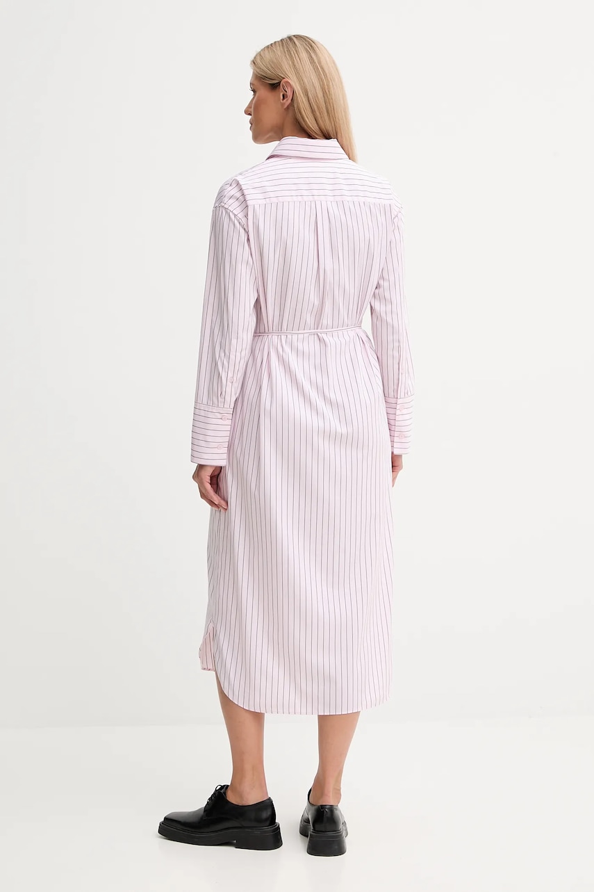 Бавовняна сукня Kenzo колір рожевий midi пряма FF62RO4049LU