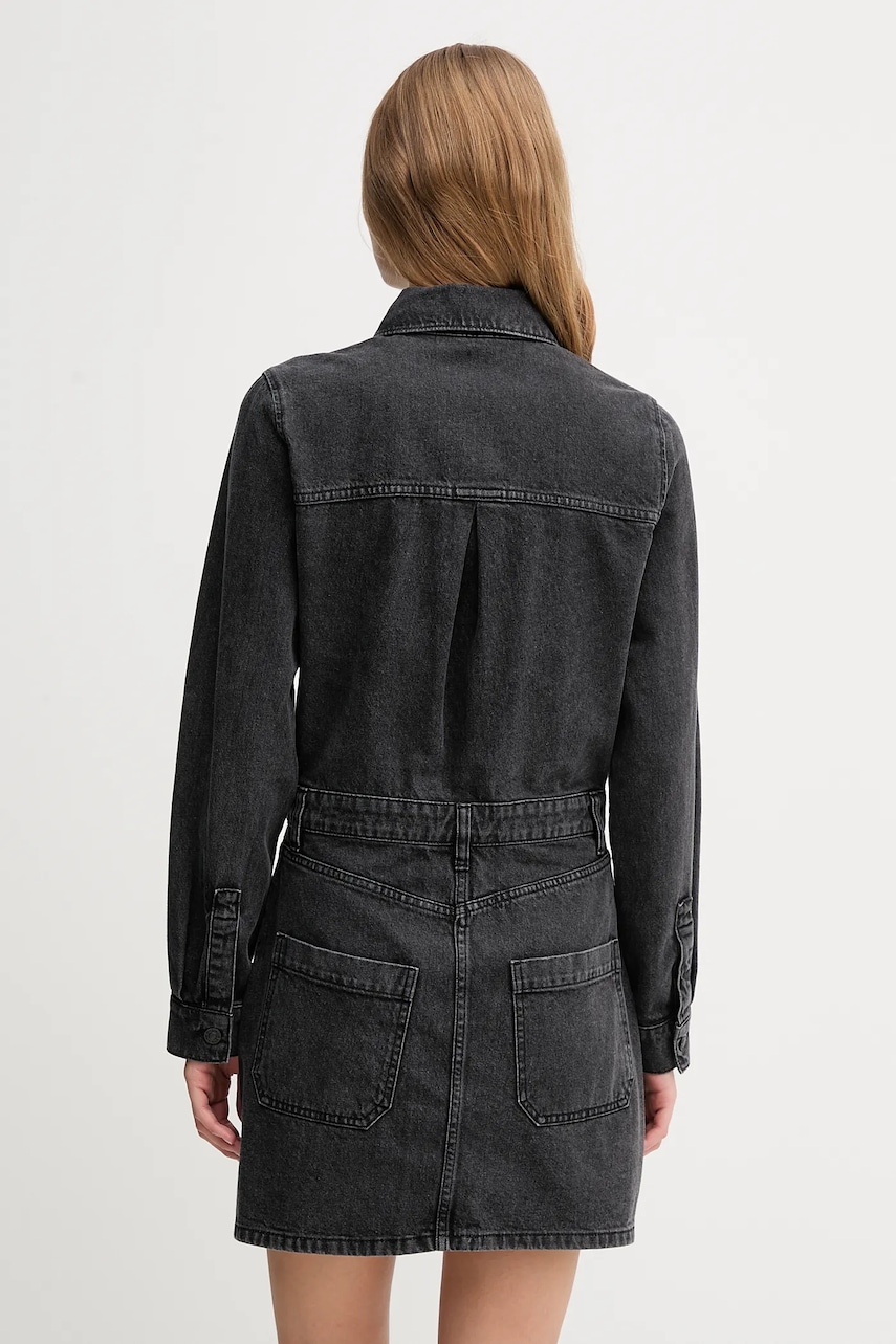 Джинсова сукня Dkny колір сірий mini розкльошена DJ5D9064