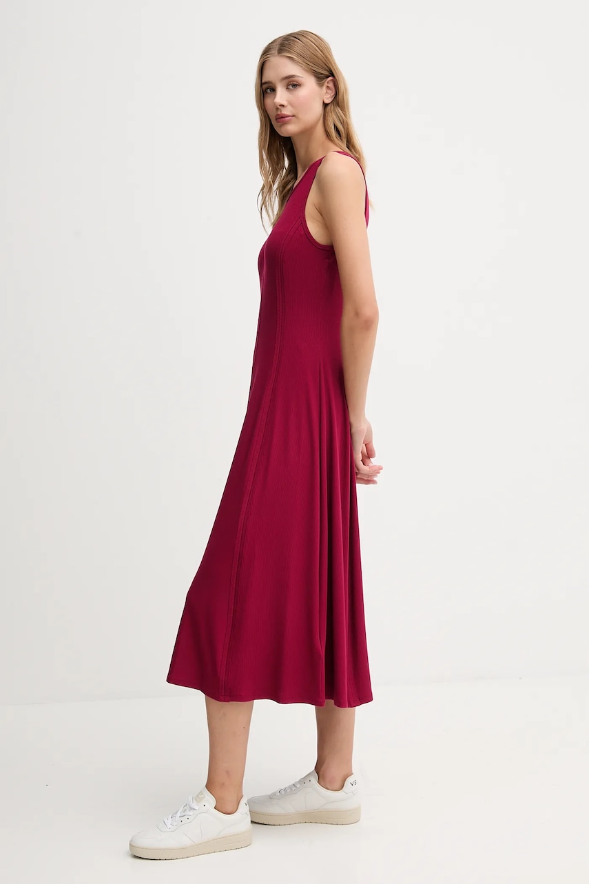 Сукня Dkny колір рожевий maxi розкльошена P5ED0BMX