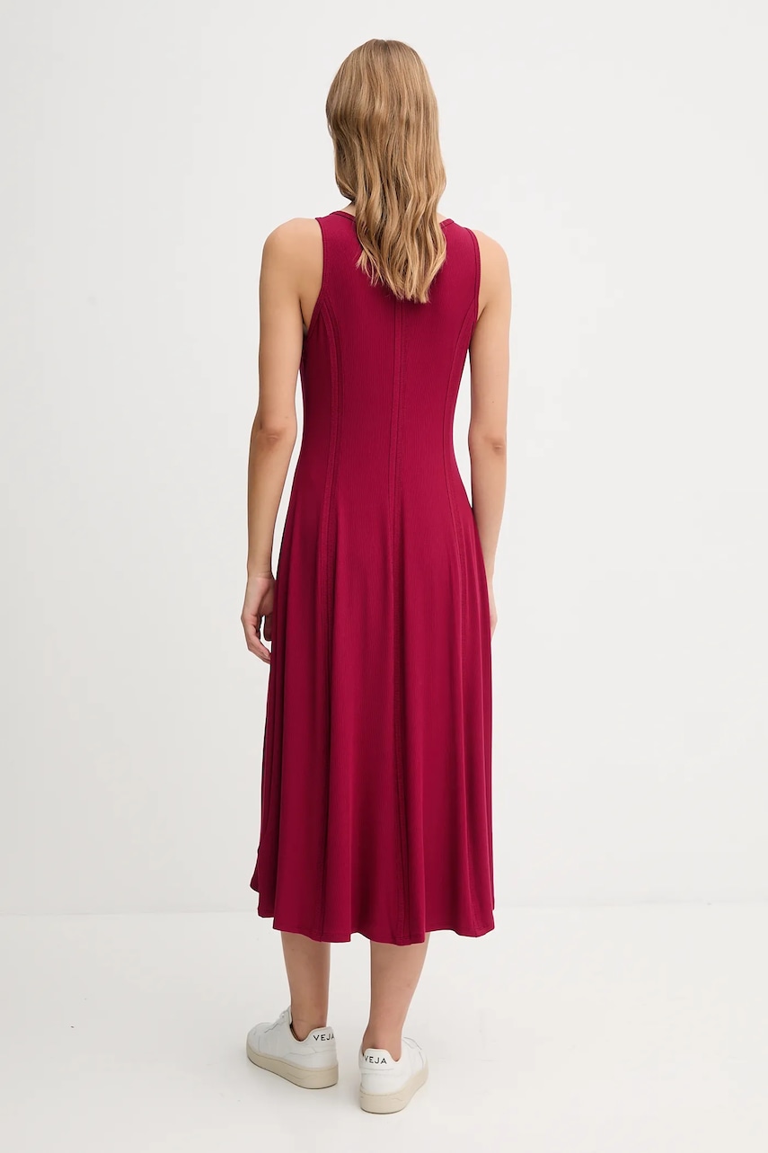 Сукня Dkny колір рожевий maxi розкльошена P5ED0BMX