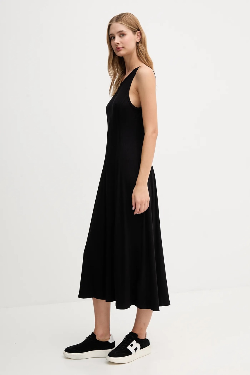 Платье Dkny цвет чёрный maxi расклешённое P5ED0BMX