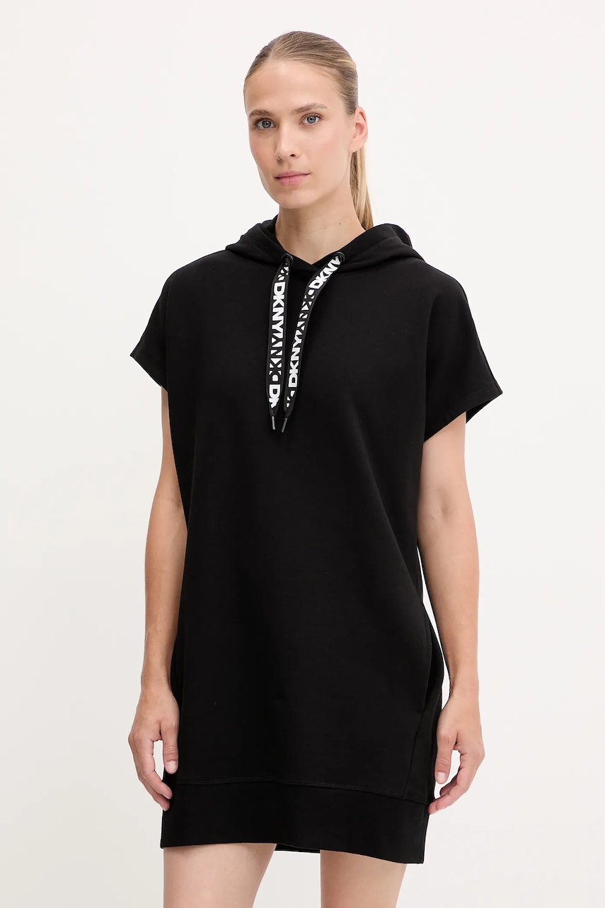 Dkny rochie culoarea negru, mini, drept, DP5D4908