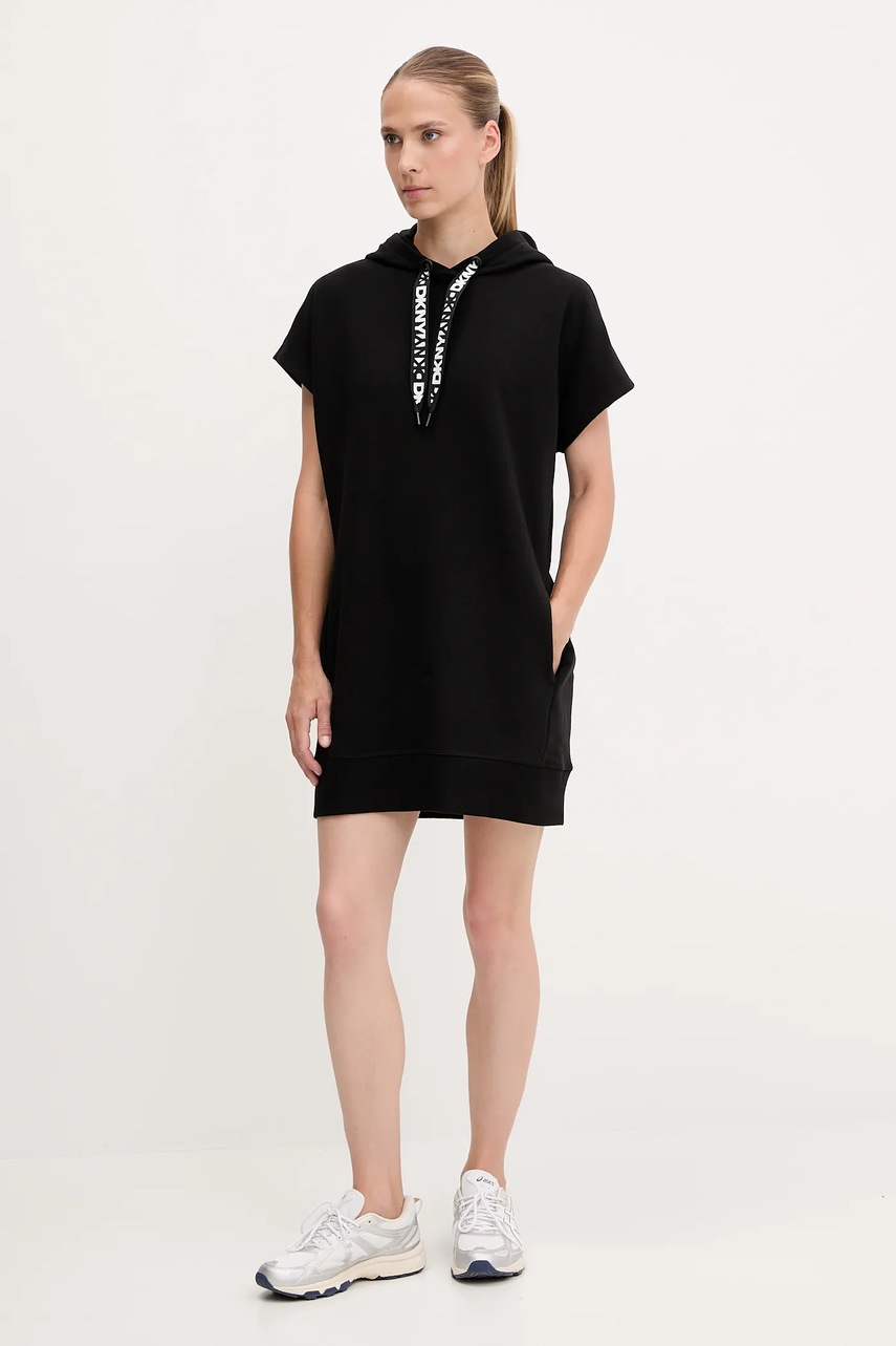 Платье Dkny цвет чёрный mini прямое DP5D4908