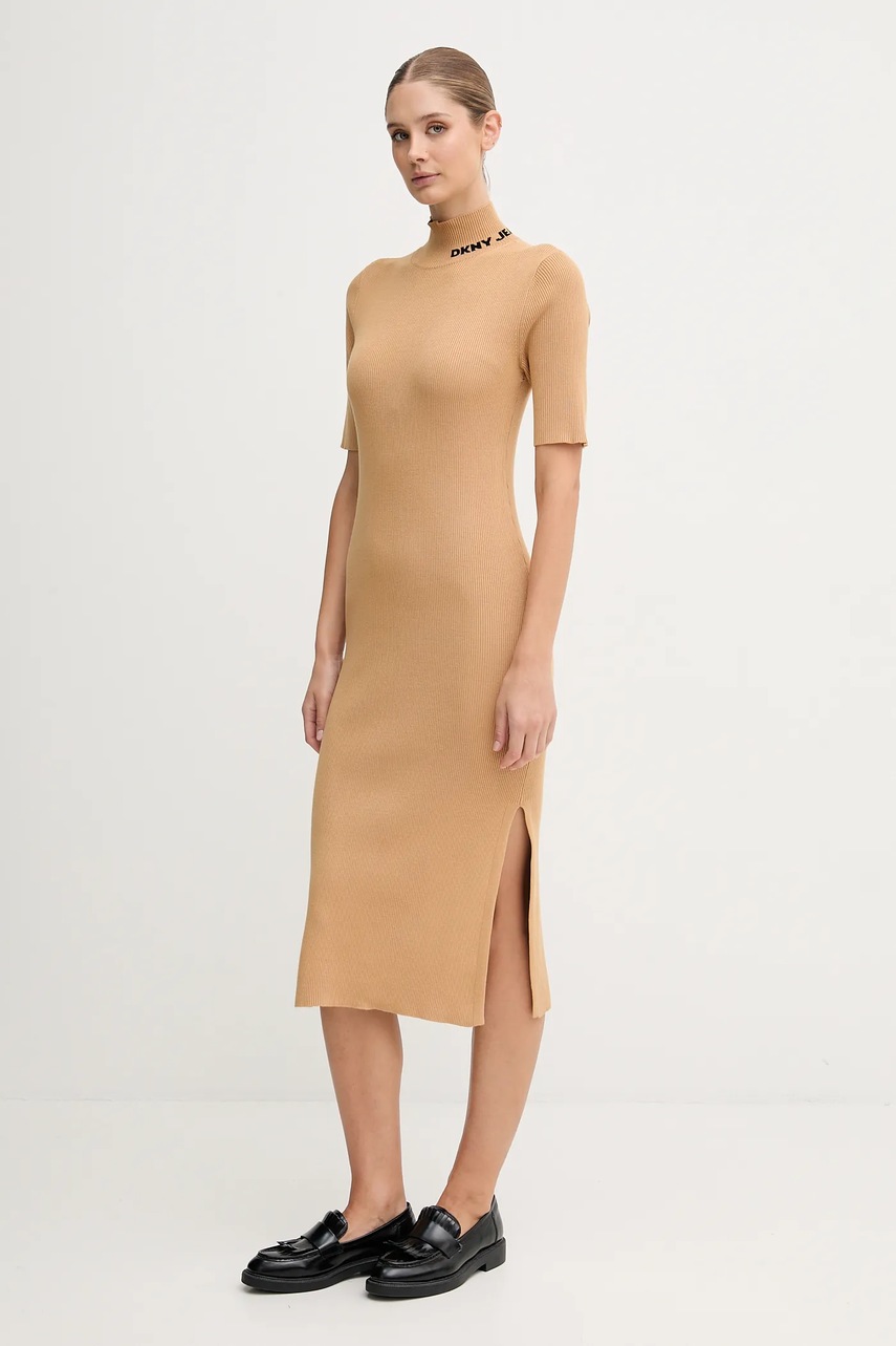 Платье Dkny цвет чёрный midi облегающее DJ5R0751